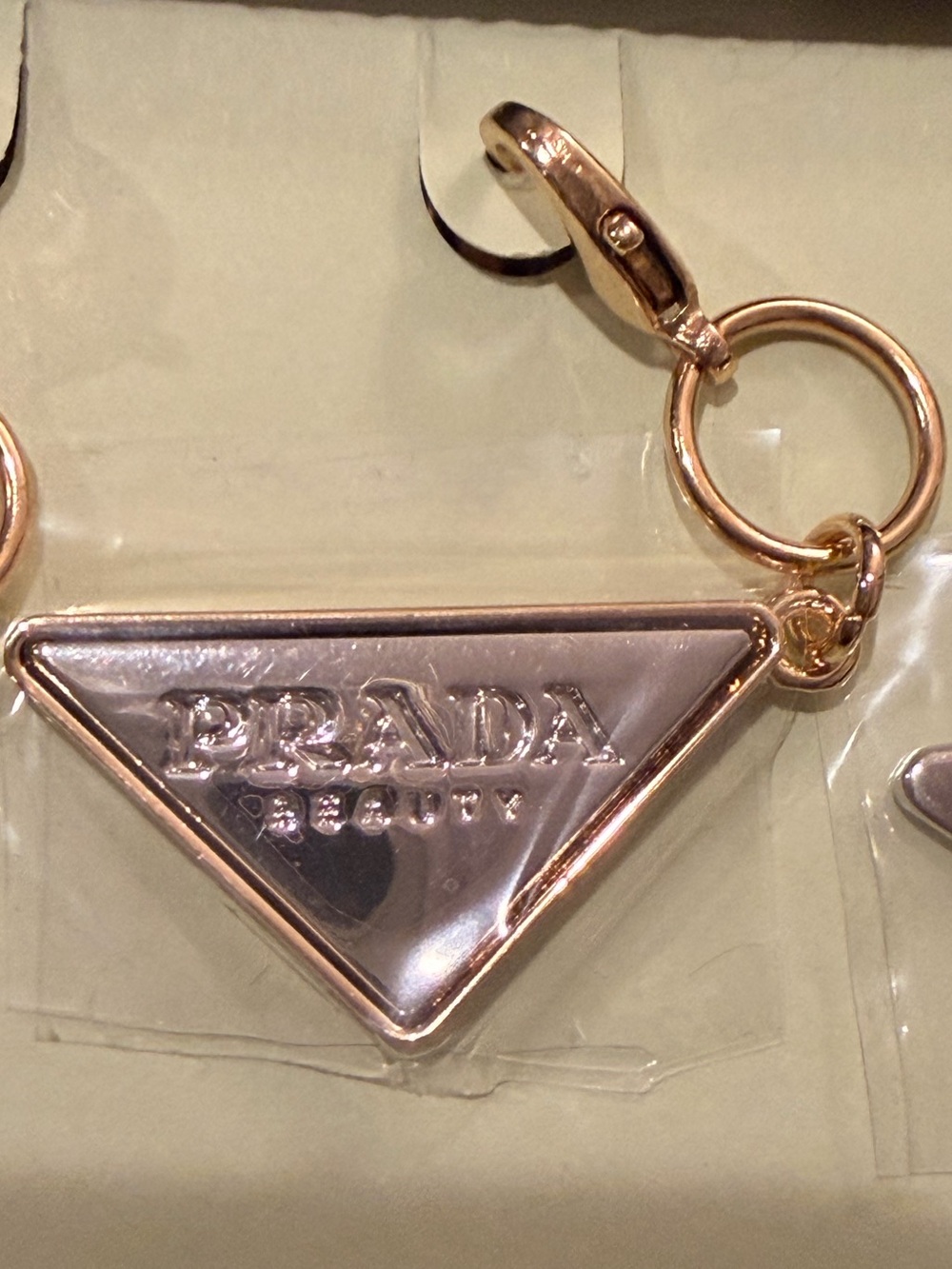 PRADA Beauty 🏆 Gold and Silver 🪙 Triangle Charm Set of 3️⃣!!! - Picture 5 of 6